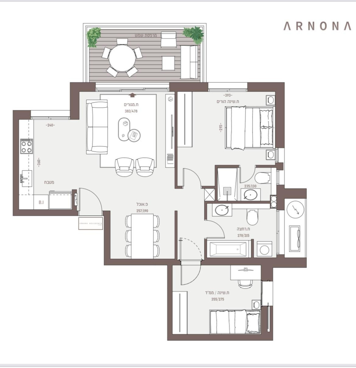Apartment 3 rooms Jerusalem Arnona 144-IBL-680