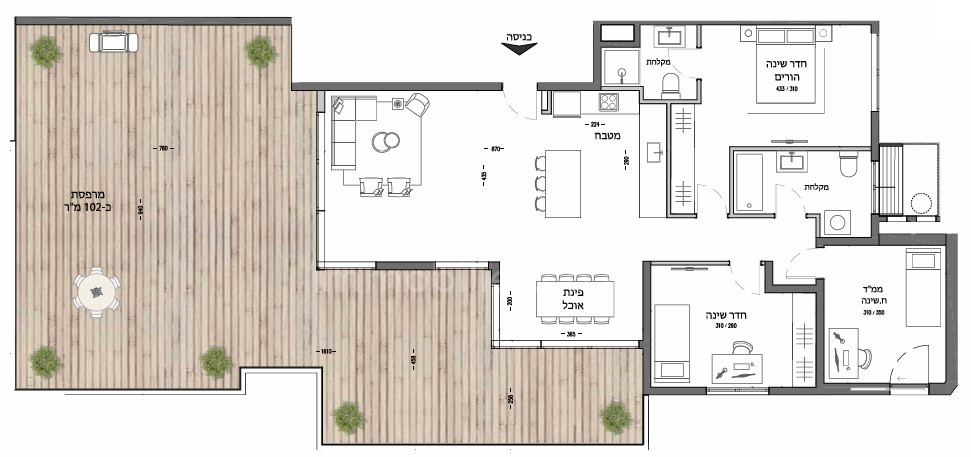 Penthouse 4 rooms Ashdod Alef 15-IBL-2942