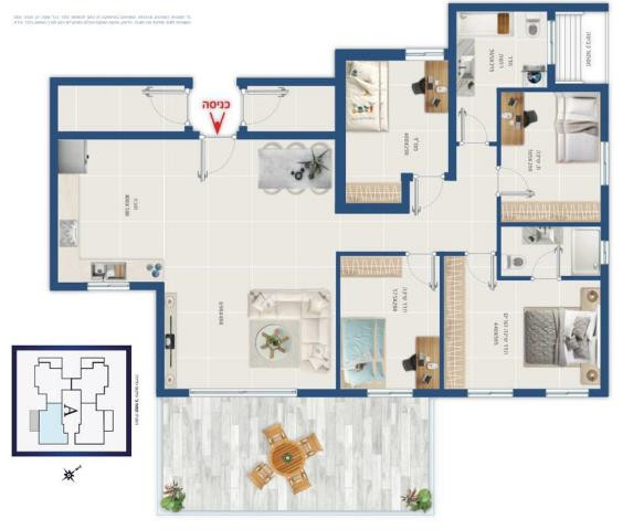 Apartment 5 rooms Ashdod Marina 342-IBL-1683