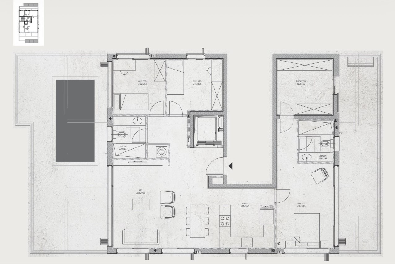 Ground floor 5 rooms Tel Aviv quarter of the sea 342-IBL-6892