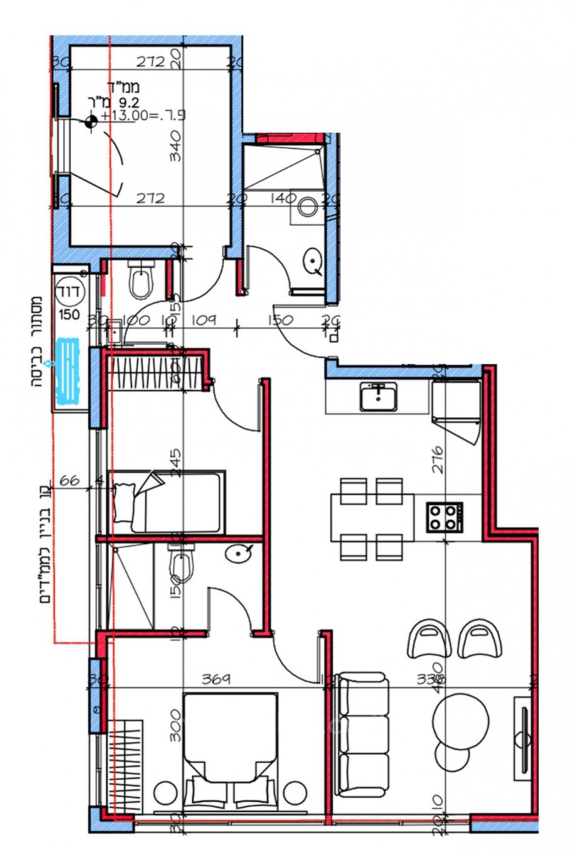 Apartment 3 rooms Tel Aviv Habima 457-IBL-1032