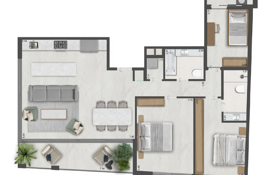Apartment 4 rooms Tel Aviv Kerem Hatemanim 828-IBL-101
