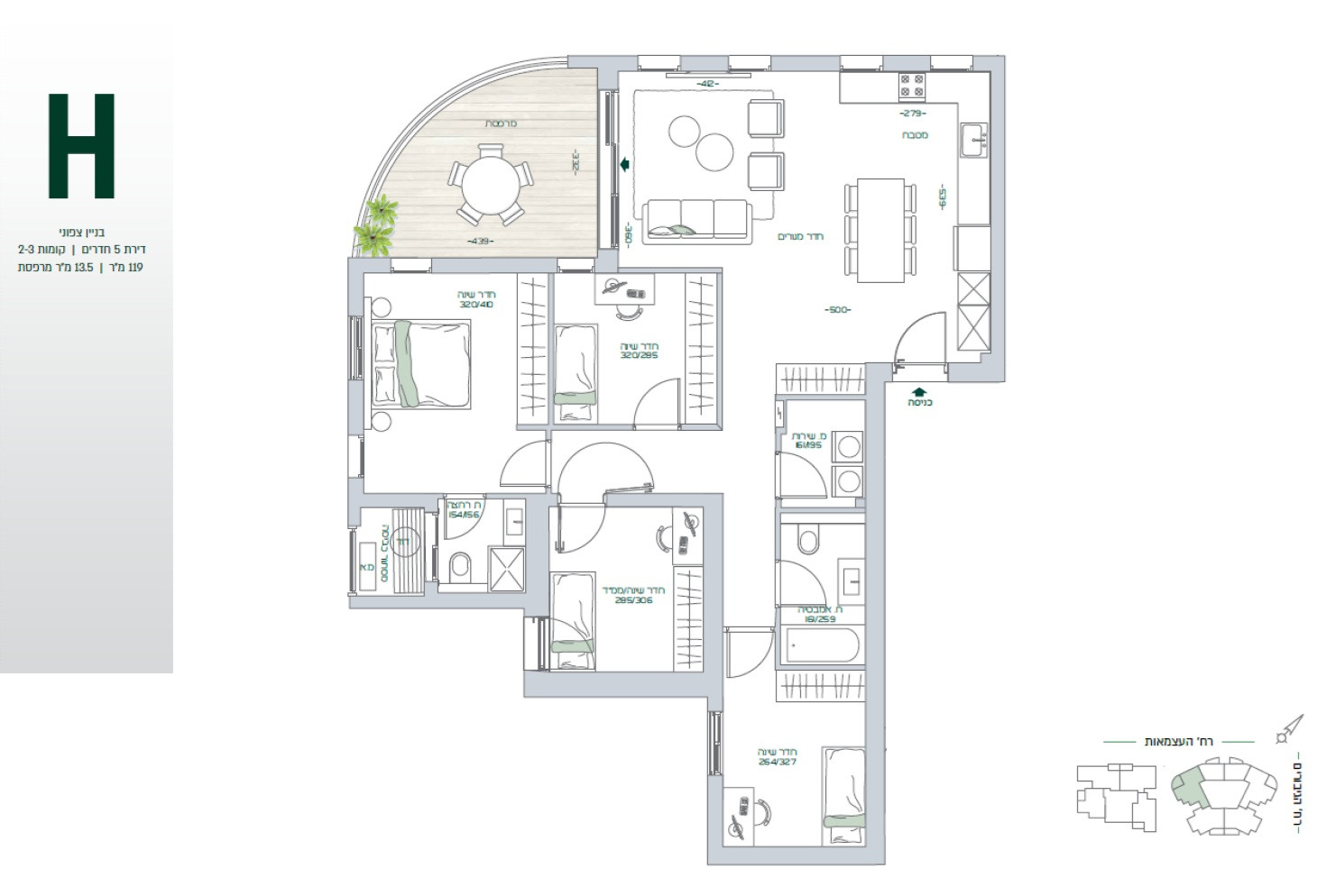 Apartment 5 rooms Bat yam Bat yam 828-IBL-125