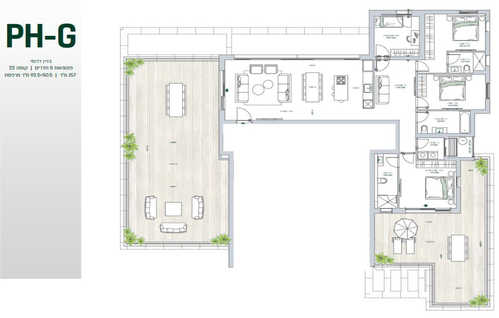 Penthouse 5 rooms Bat yam Bat yam 828-IBL-126